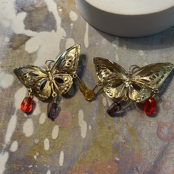 Zara Butterfly Charm Earrings - Picture 10 of 13